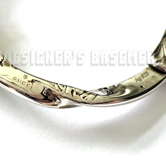 GUCCI 925 Sterling Silver MARMONT GG Arabesque engraved Pendant Keychain NIB 🎁 - Picture 6 of 10